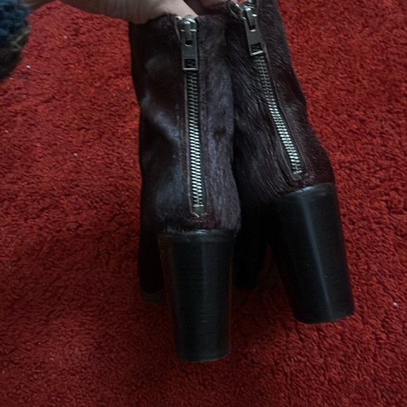 Allsaints gorgeous:  Oxblood Hessian calf hair  boot - Picture 2 of 9